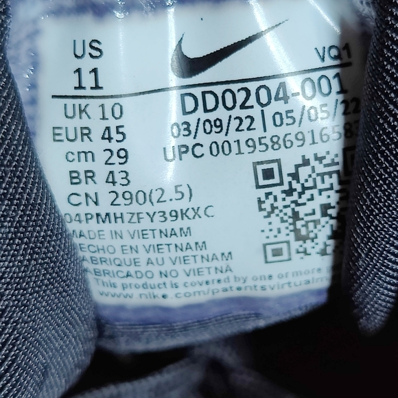 Nike Men's Quest 5 Black White Smoke Grey Running Sneakers Men's Shoes Size 11 - Picture 9 of 9